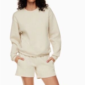 Aritzia yellow sweat set . Medium sweatshirt & large shorts fit like med -yellow